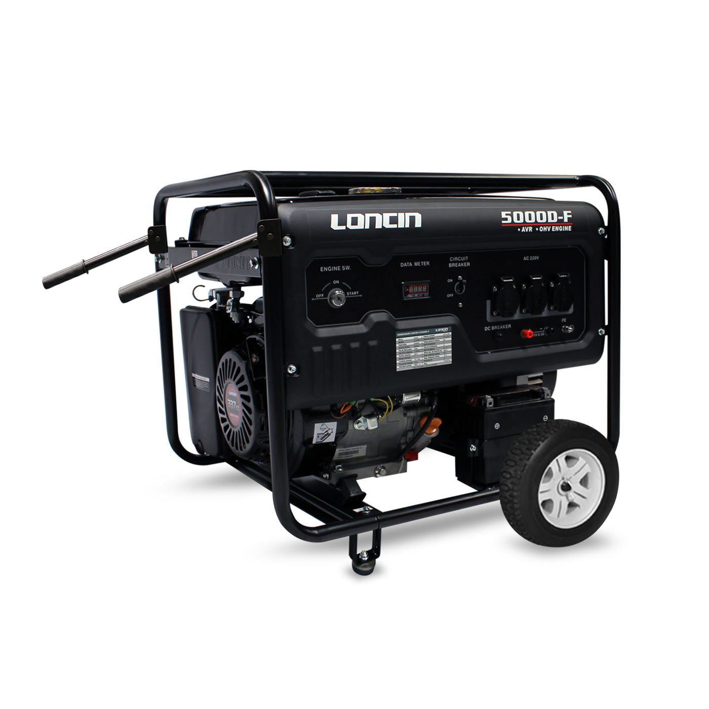 Generador eléctrico Loncin  LC5000DF - 4.5 kva - Gasolina - Monofásico