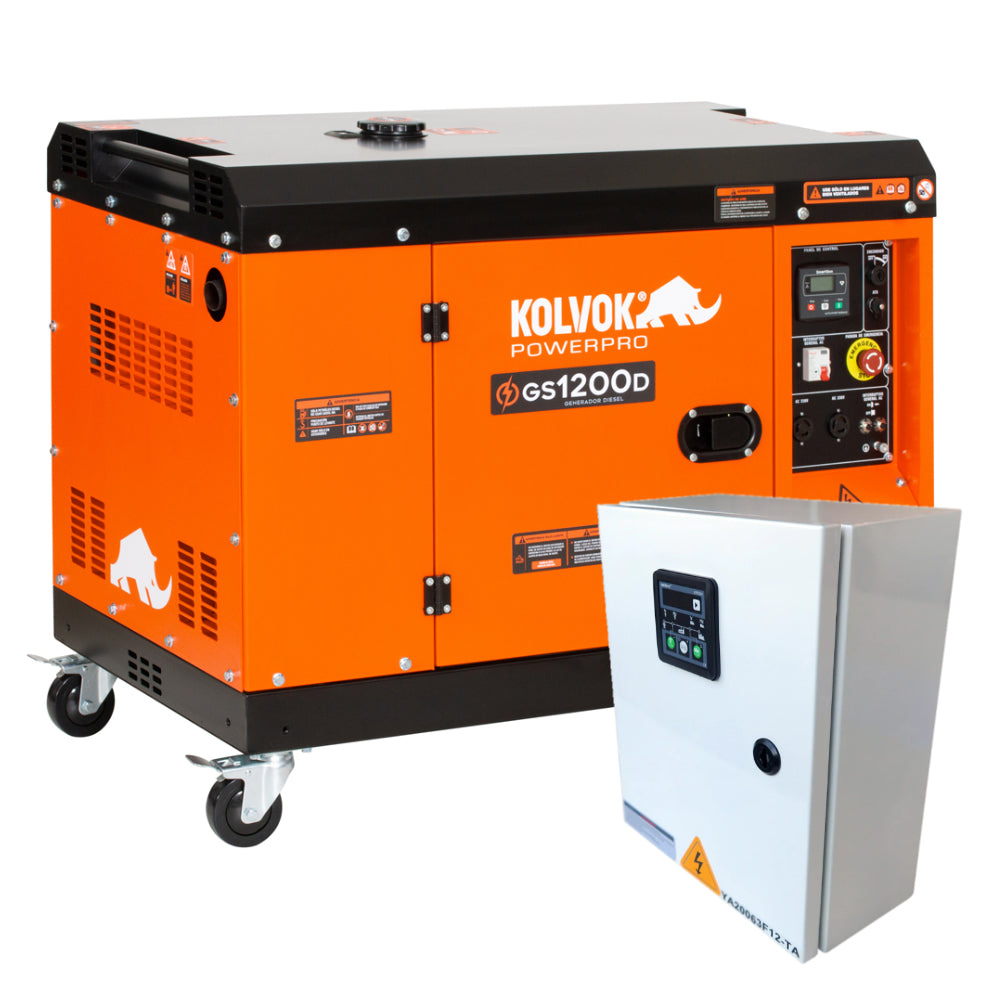 KIT Generador Diésel 12 kVA - Kolvok - Monofásico - GS1200D