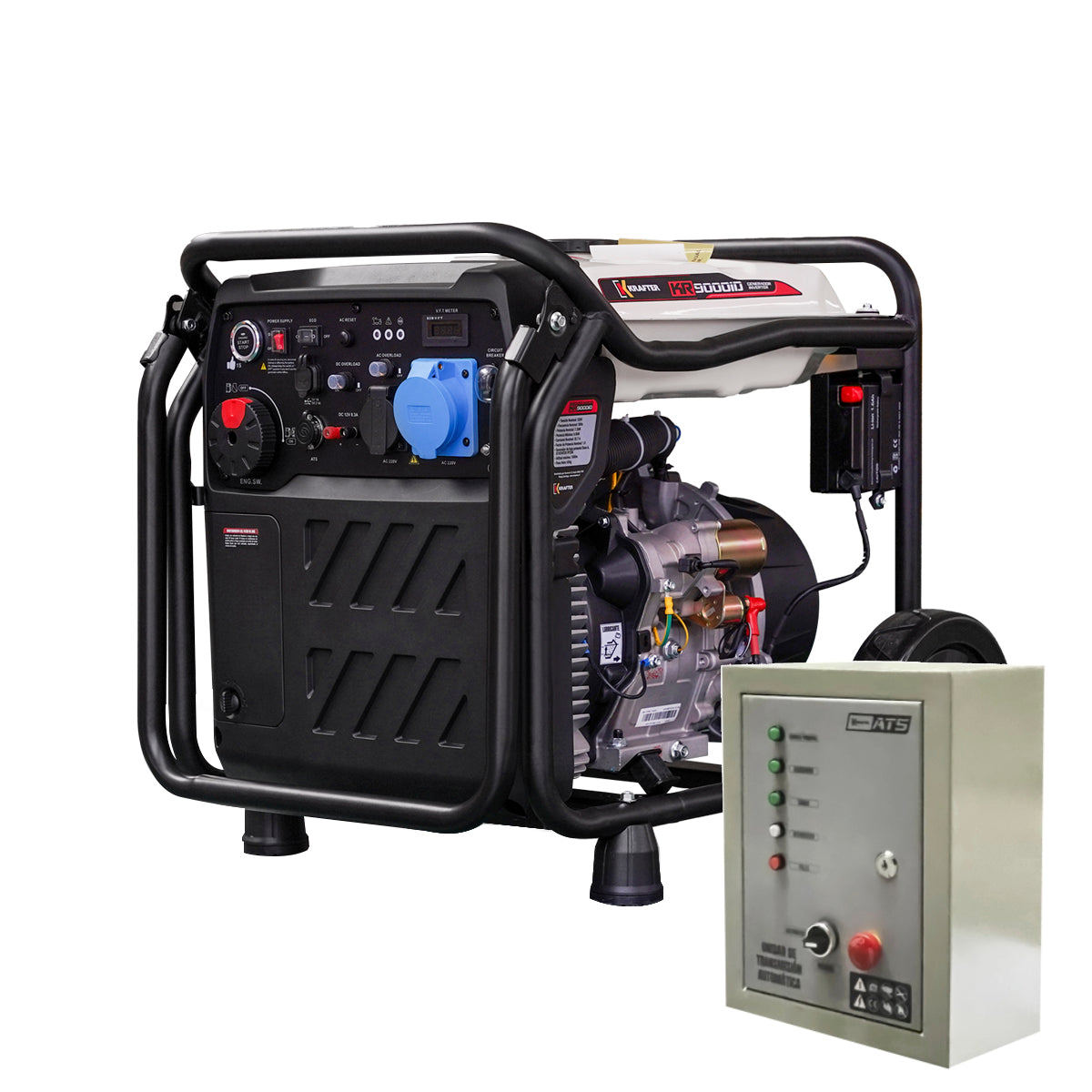 Kit Generador Krafter KR9000ID - Inverter - 8 kva - Gasolina - con ATS