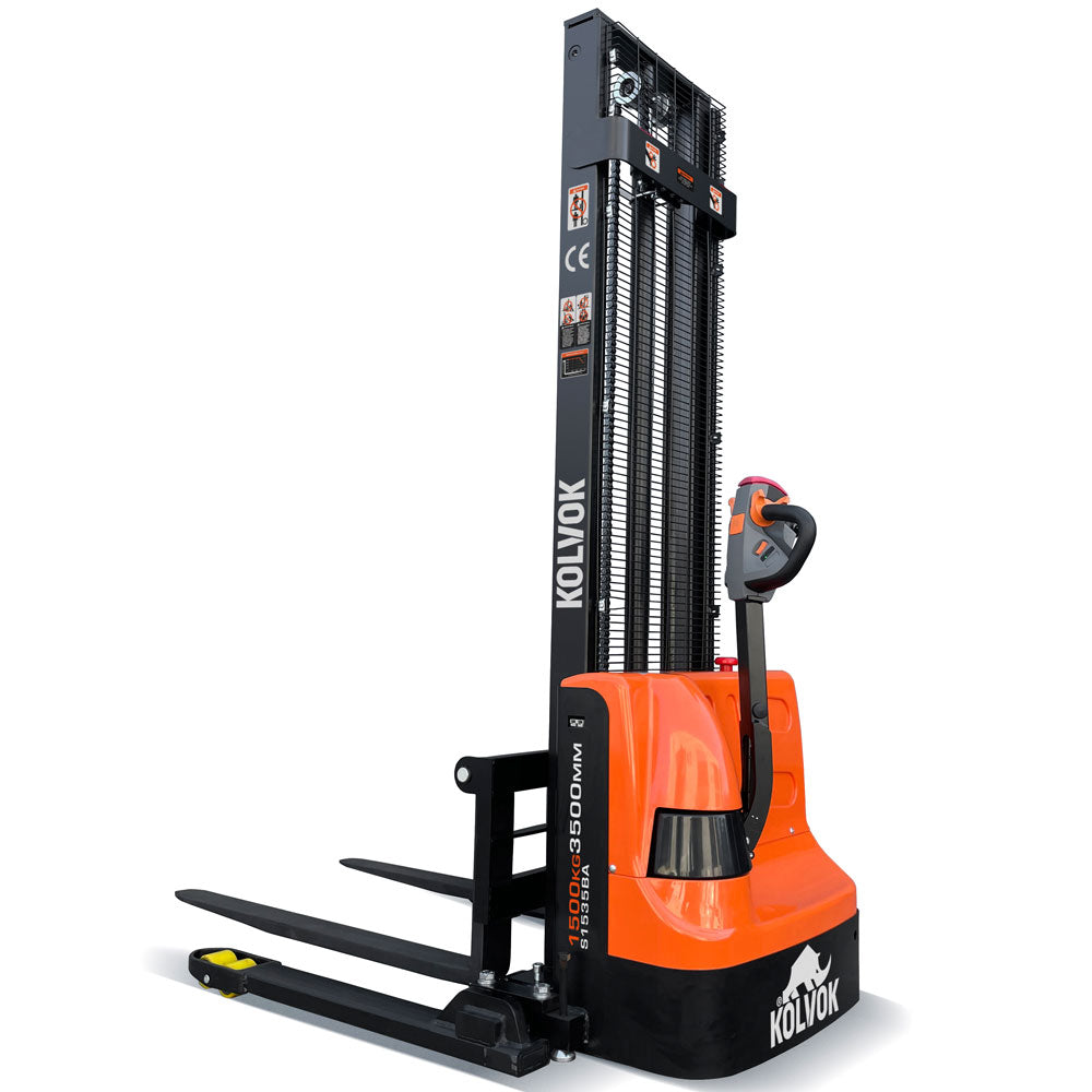 Apilador eléctrico S1535BA - Kolvok - 1.500 kg - Base Ajustable