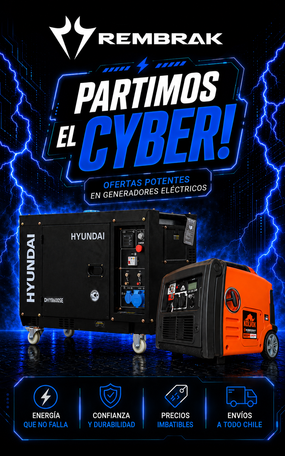 Generadores electricos en cyber