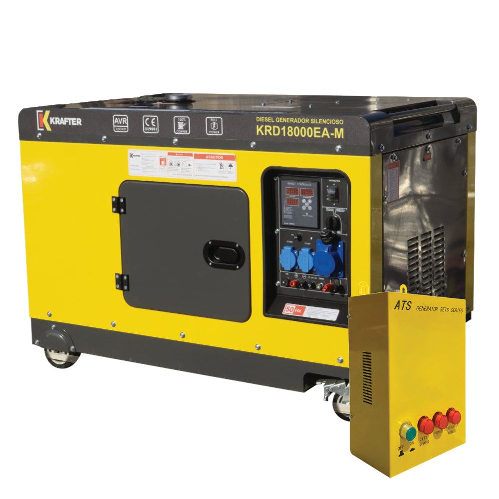 Generador diesel Krafter con tablero de transferencia automático