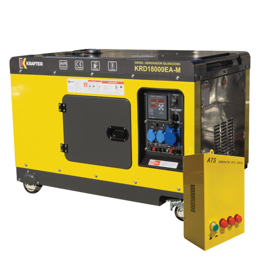 Generador diesel Krafter con tablero de transferencia automático