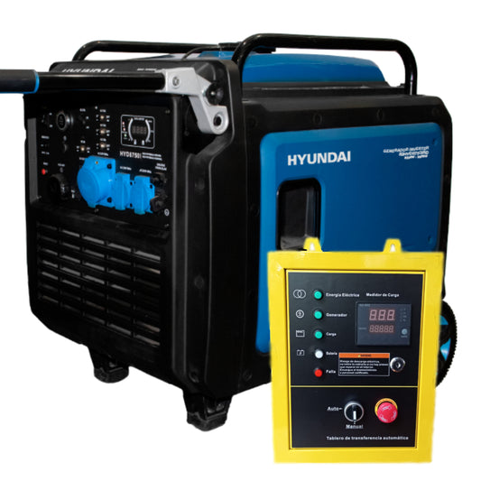 Kit Generador Hyundai 82HYD8750IRD - 8 kva- inverter - gasolina con ATS