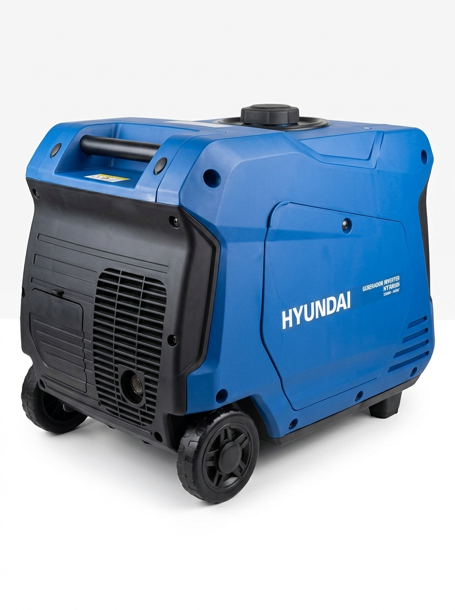 parte trasera generador hyundai 82hyd4000i portatil a gasolina facil traslado