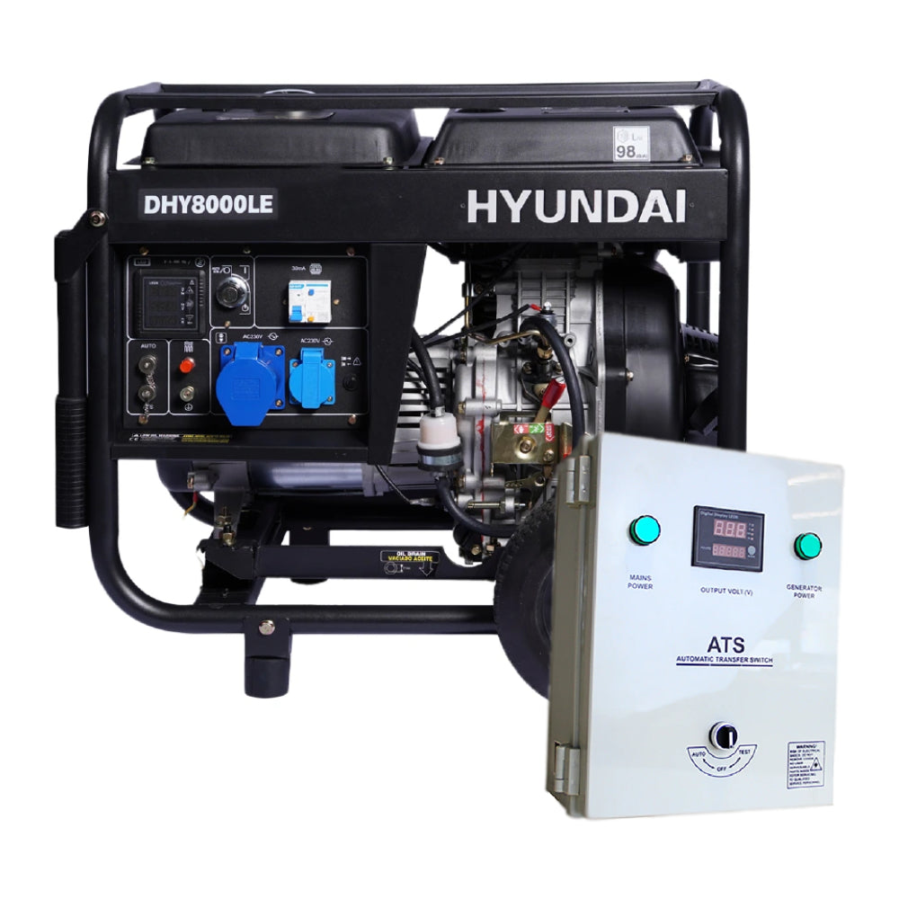 KIT GENERADOR HYUNDAI 78DHY8000LE - 6.5 kva - CON ATS