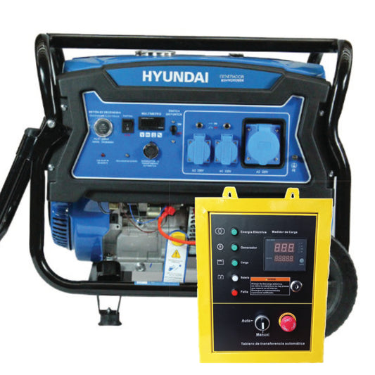 KIT Generador Hyundai 82HYG11050E (8.3 kVA - Monofásico - Gasolina) con ATS