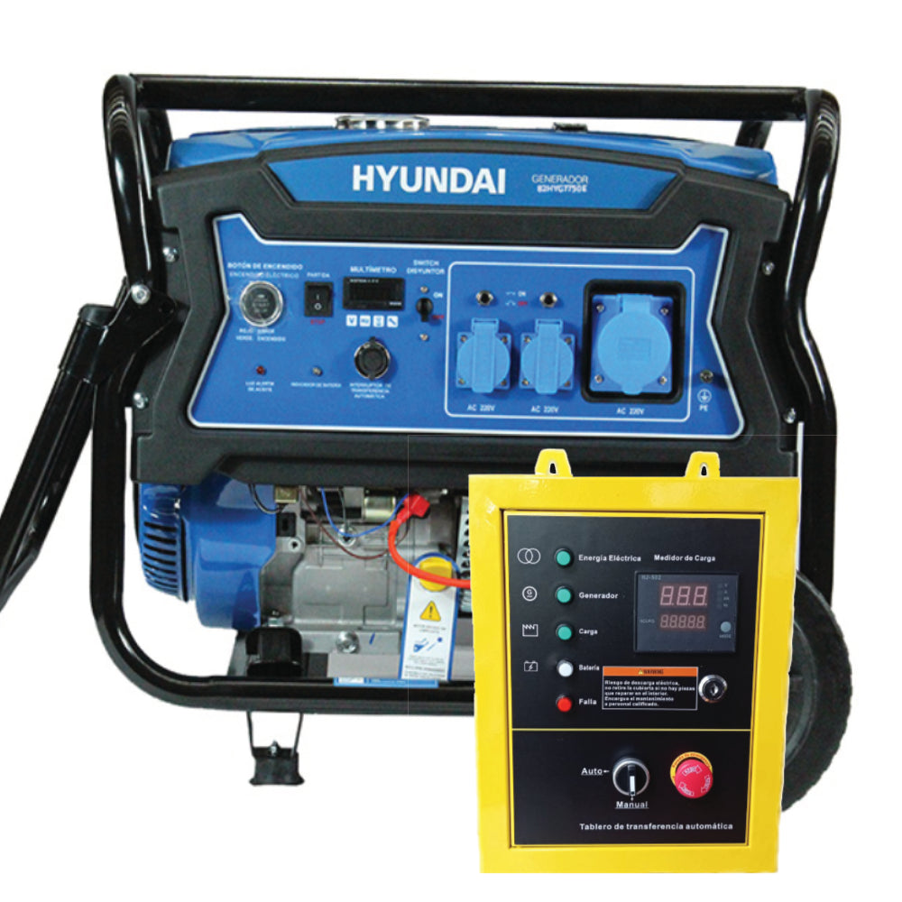 KIT Generador Hyundai 82HYG7750E - 5.5 kVA con ATS 50 amperes
