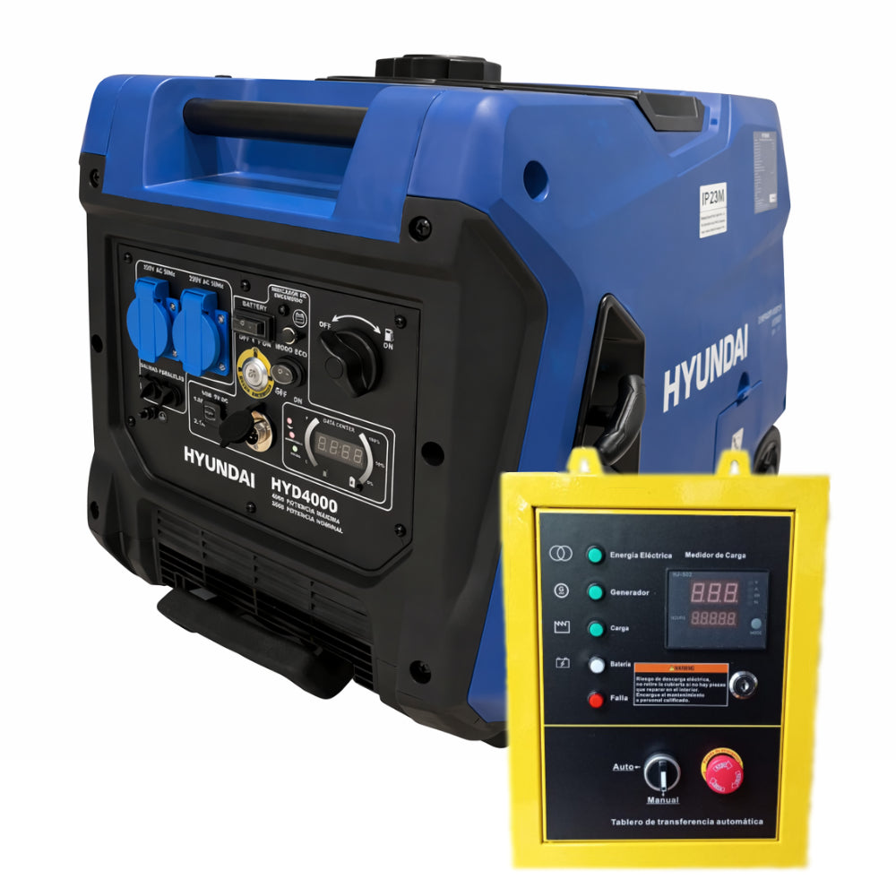 KIT Generador Hyundai 82HYD4000I 4 kVA inverter con ATS
