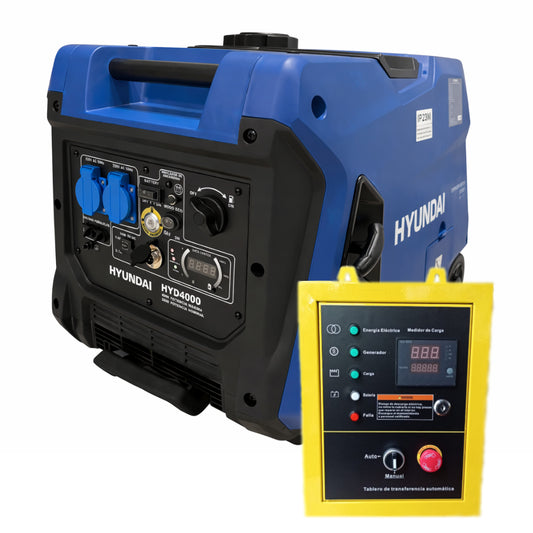 KIT Generador Hyundai 82HYD4000I 4 kVA inverter con ATS