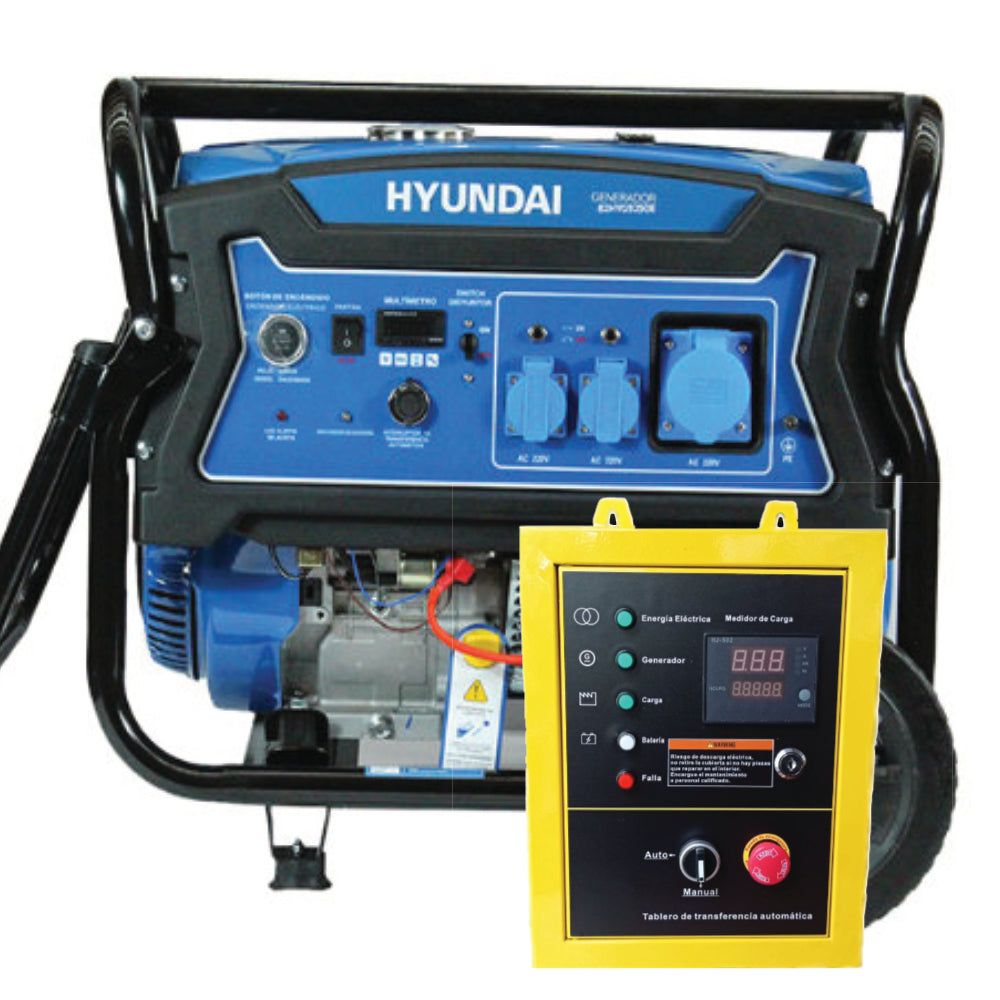 KIT Generador Gasolina 6.5 kVA - Hyundai - Monofásico - Con ATS