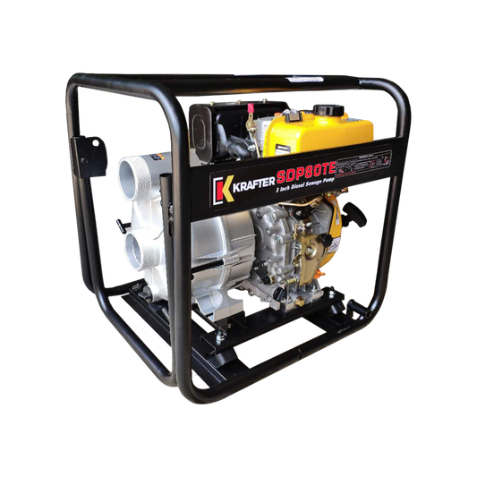 Motobomba Krafter SPD80TE - 3" pulgadas - Diesel - Trash