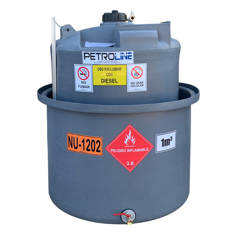 Estanque de Combustible Diésel 1.000 Litros Petroline Gravitank