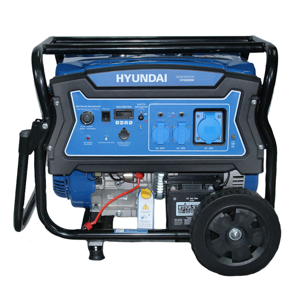 Generador eléctrico Hyundai 82HYG9250E - Gasolina - 6.5 kVA - Monofásico