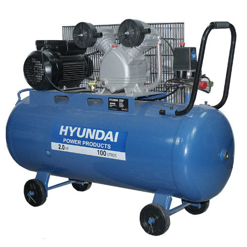 Compresor a Pistón - 2 HP/100L - Hyundai - 82HYXY100C (Correa)