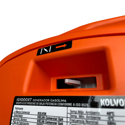 Generador eléctrico Kolvok IG1000XT - 1 kVA - Gasolina - Monofásico